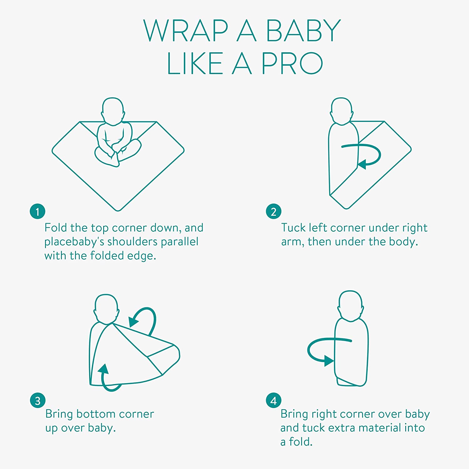 Navaris Σετ με 4 Πάνες Αγκαλιάς από Μουσελίνα για Μωρά - 80 x 80 cm - Design Stars - White - 51484.03