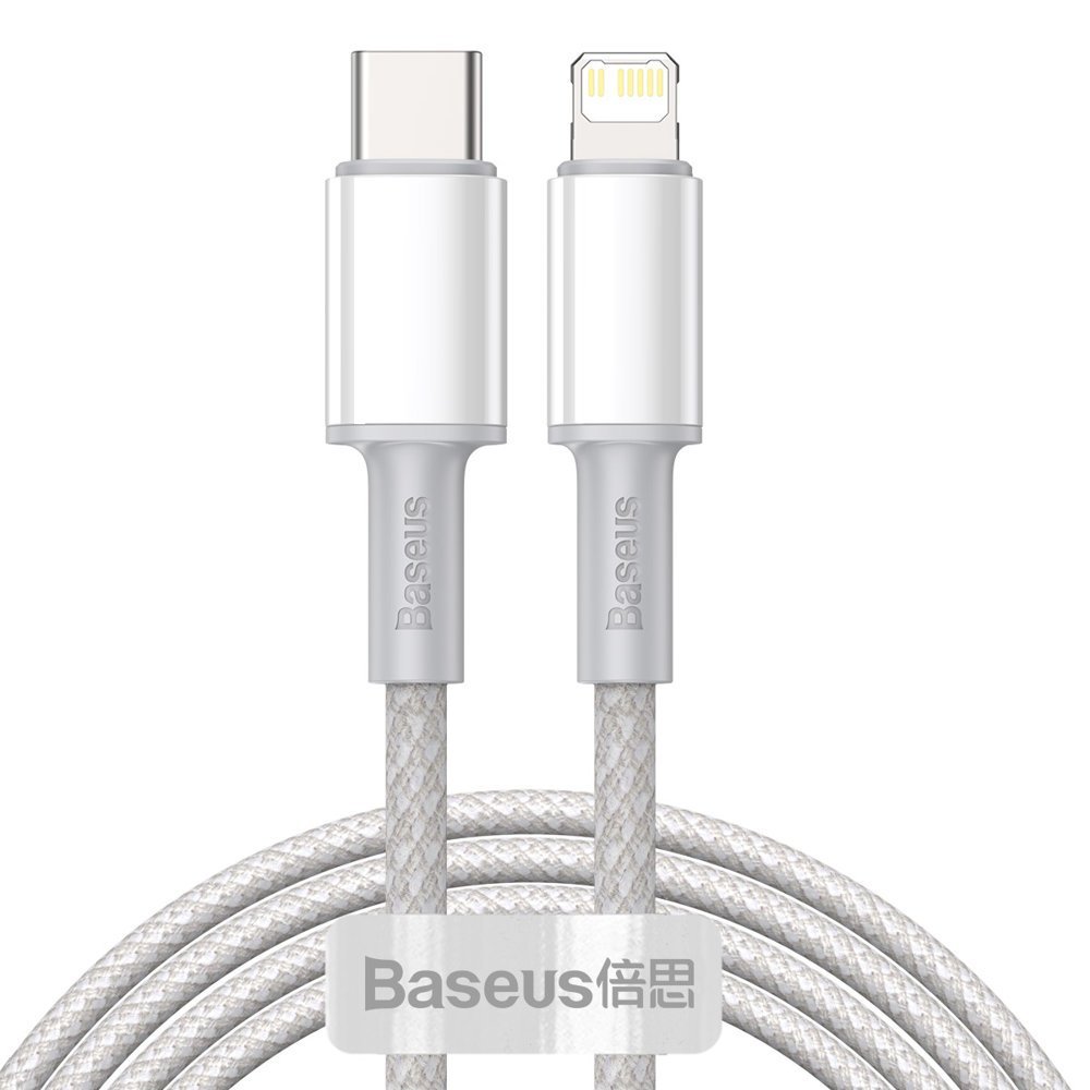 Baseus High Density PD 20W - Καλώδιο Δεδομένων και Φόρτισης Type - C to Lightning 2M - White - CATLGD - A02