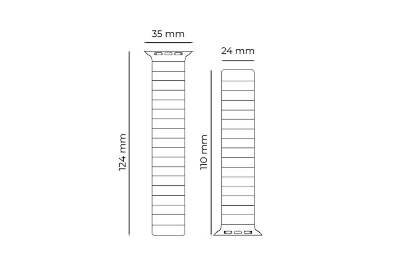 Mobile Origin Λουράκι Apple Watch 4/5/6/7/8/9/10/11 - SE (1/2/3) - Ultra (1/2/3) - 42/44/45/49mm Strap II Σιλικόνης - Orange / Green