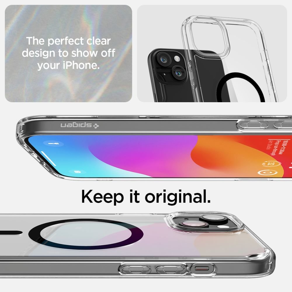 Spigen iPhone 15 Plus Ultra Hybrid Mag Σκληρή Θήκη με Πλαίσιο Σιλικόνης Και MagSafe - Black