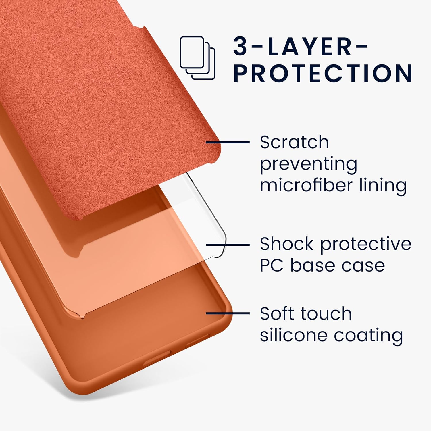 KW iPhone 14 Pro Max Θήκη Σιλικόνης Rubberized TPU - Warm Apricot