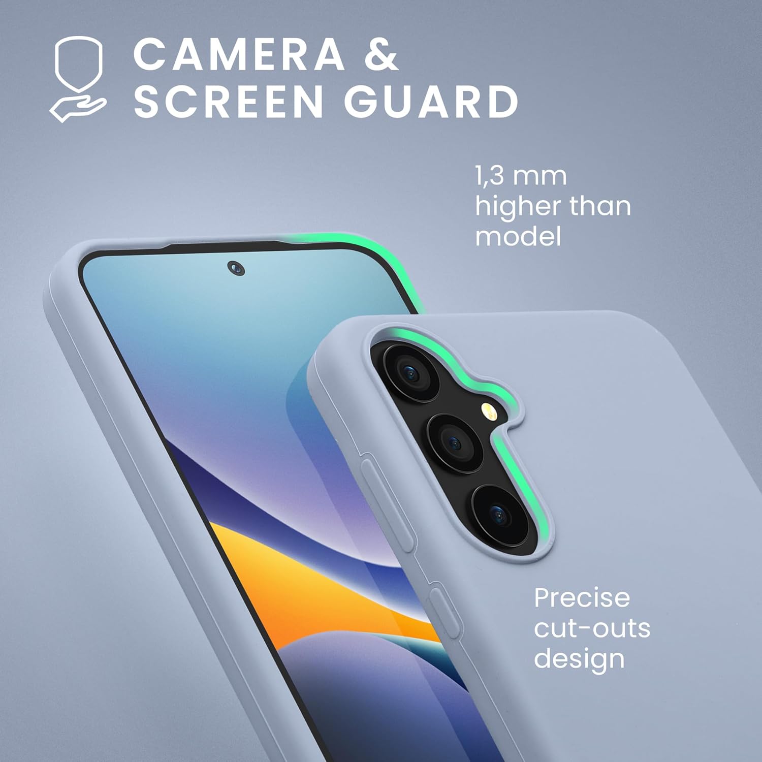 KW Samsung Galaxy A55 5G Θήκη Σιλικόνης Rubberized TPU - Light Blue Matte