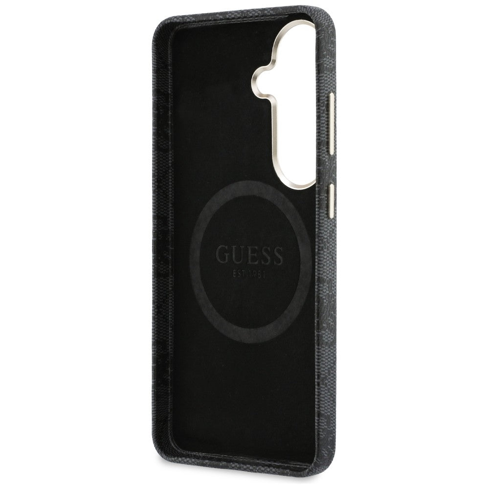 Guess Samsung Galaxy S26 - Θήκη με Επένδυση Συνθετικού Δέρματος MagSafe - 4G Script - Black