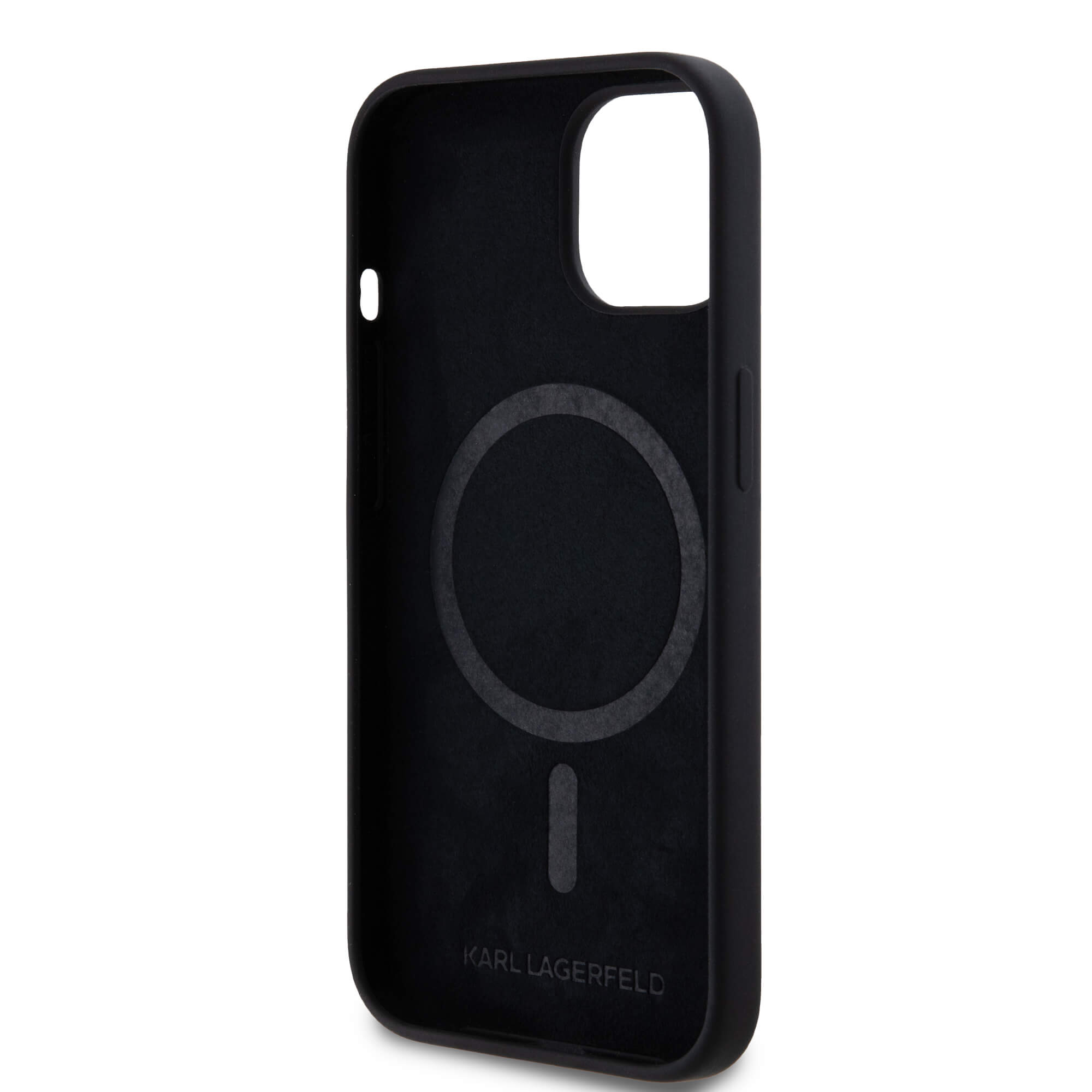 Karl Lagerfeld iPhone 13 / 14 / 15 - Silicone Karl and Choupette - Θήκη Σιλικόνης με MagSafe - Black - KLHMP15SSKCHPPLK