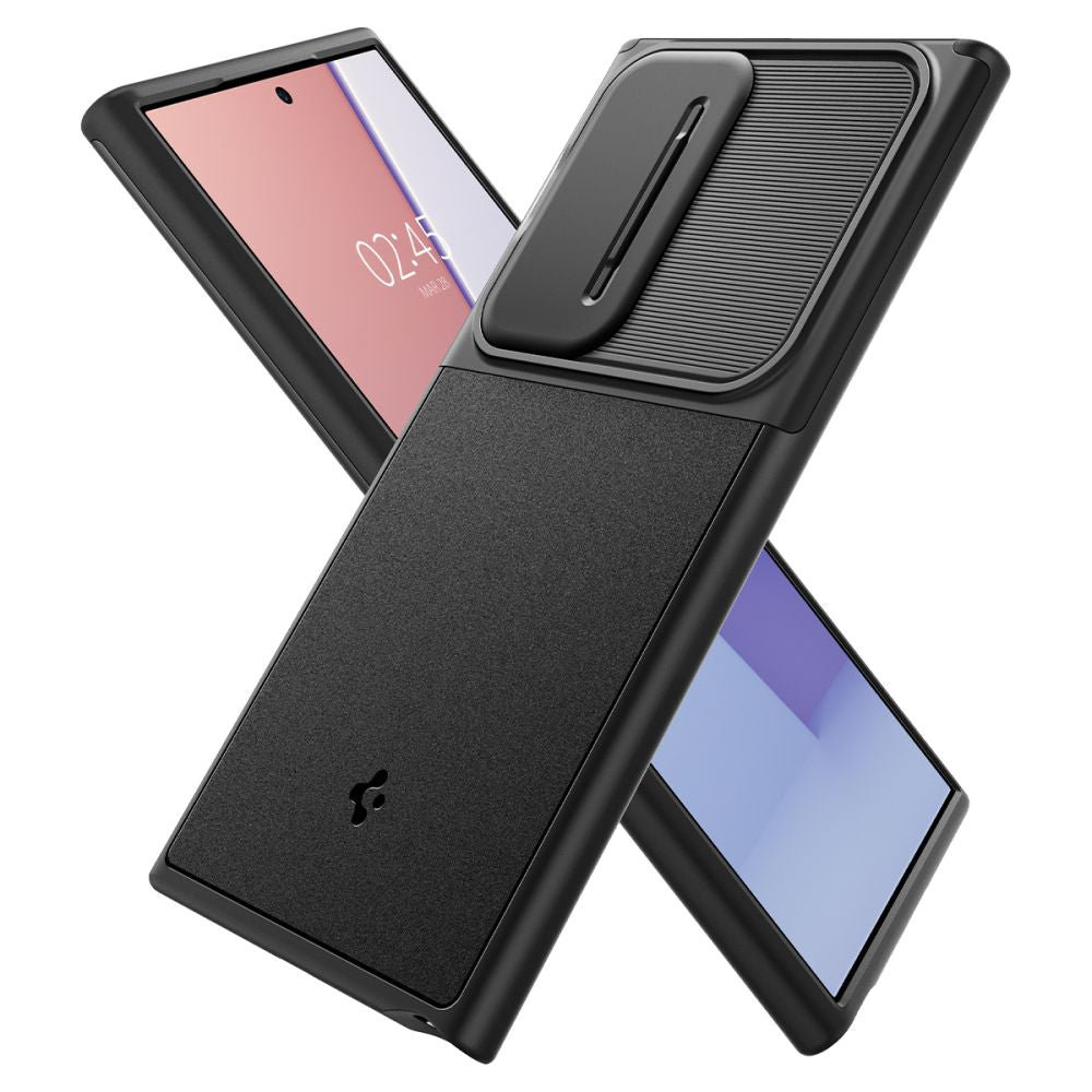 Spigen Samsung Galaxy S24 Ultra Optik Armor Θήκη Σιλικόνης με Κάλυμμα για την Κάμερα - Black