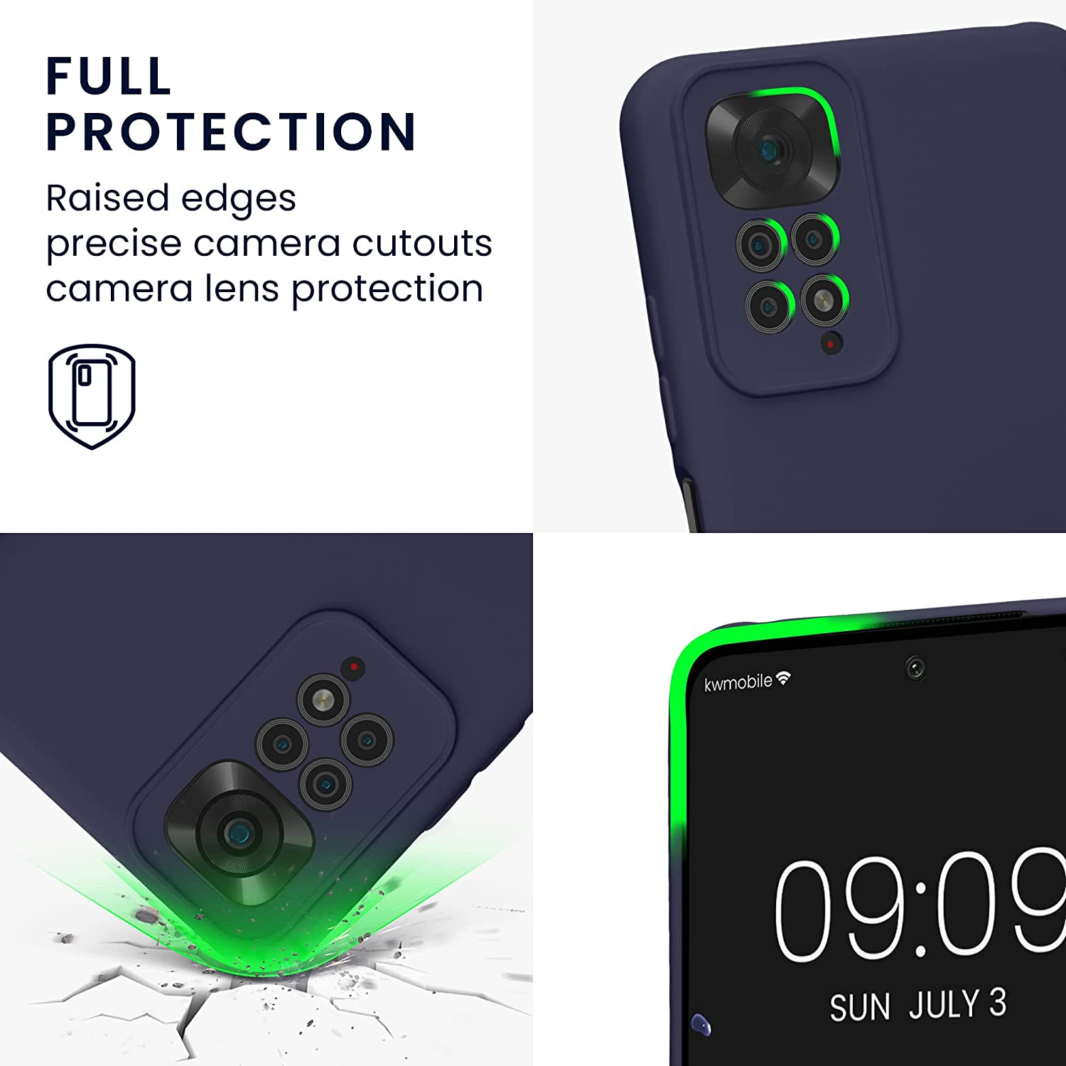 KW Xiaomi Redmi Note 11 / Redmi Note 11S Θήκη Σιλικόνης Rubber TPU - Blueberry Blue - 57918.186