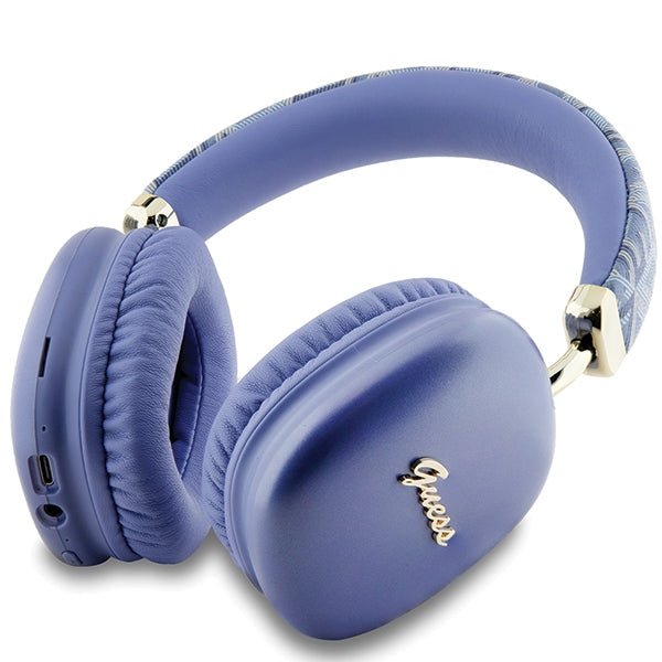 Guess Over - Ear Gcube Metallic Script Logo - Ασύρματα Bluetooth Ακουστικά - Purple