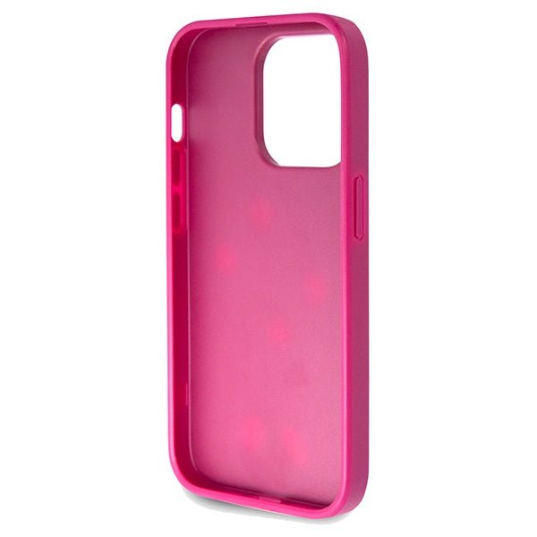 Guess iPhone 15 Pro Max Glitter Script Big 4G Σκληρή Θήκη με Πλαίσιο Σιλικόνης - Purple - GUHCP15XHG4SGU