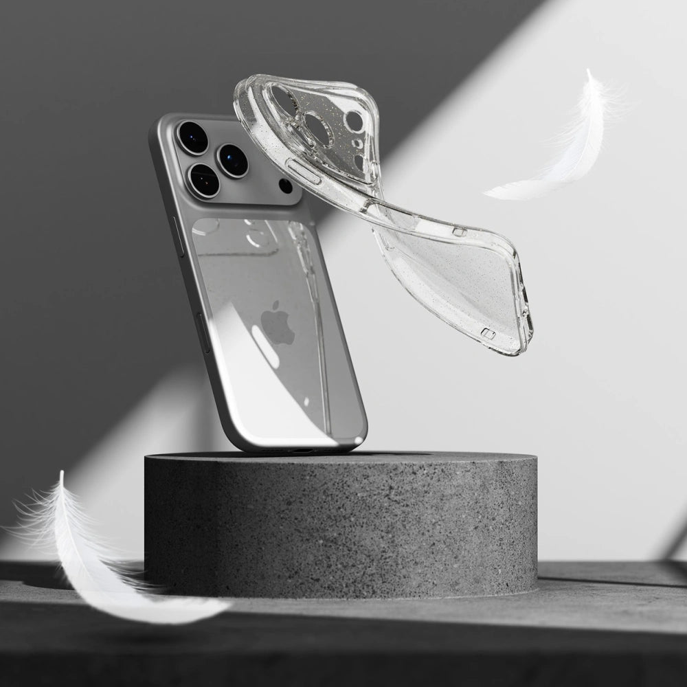 Ringke iPhone 17 Pro - Air Λεπτή Θήκη Σιλικόνης - Glitter / Clear