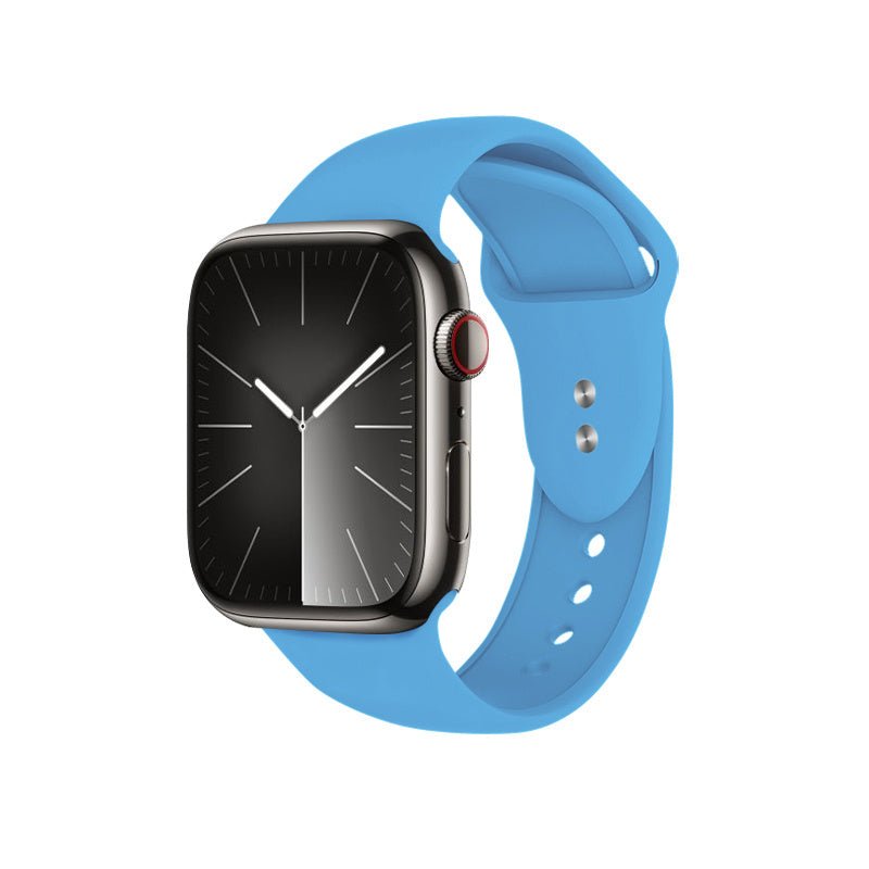 Crong Λουράκι Apple Watch 2/3/4/5/6/7/8/9/10/11 - SE (1/2/3) - 38/40/41/42mm Σιλικόνης - Liquid Strap - Blue