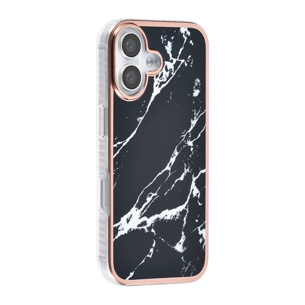 Tuniq iPhone 16 Silicone Θήκη Σιλικόνης - Marble / Black