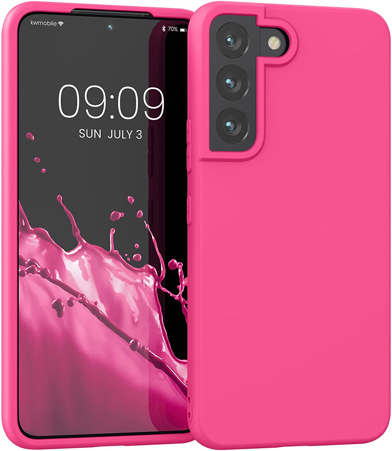 KW Samsung Galaxy S22 Θήκη Σιλικόνης TPU - Neon Pink - 56758.77