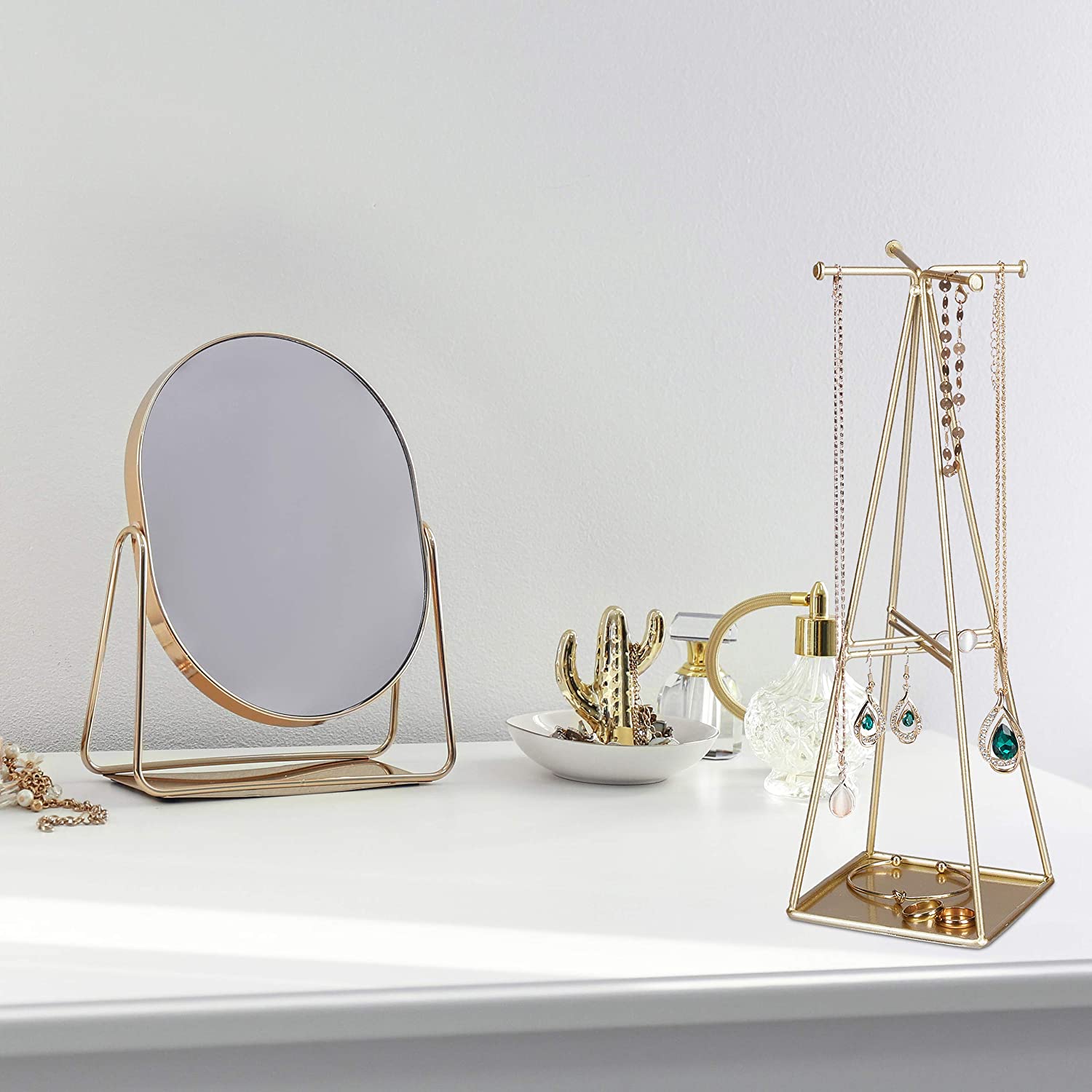 Relaxdays Stand Κοσμημάτων - Gold - 4052025895341