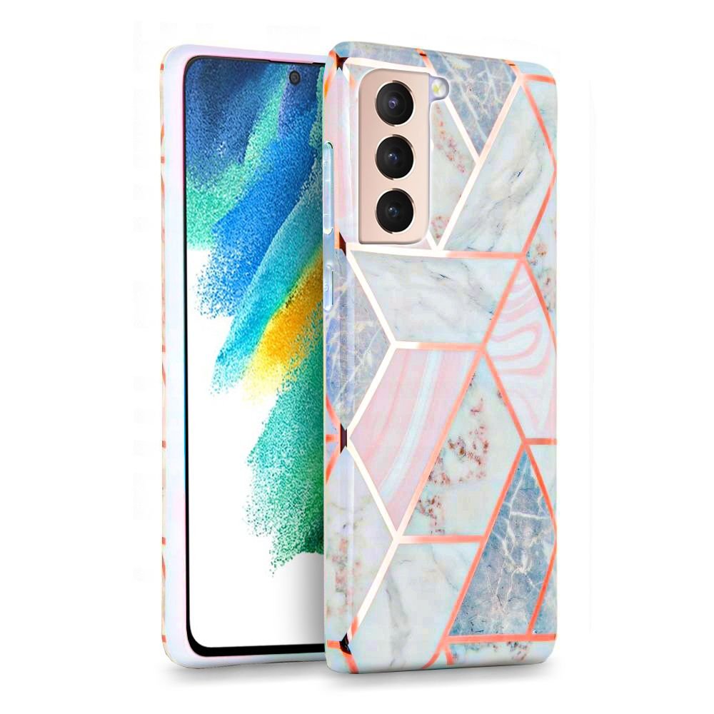Tech - Protect Samsung Galaxy S21 FE Θήκη Σιλικόνης TPU Marble - Pink