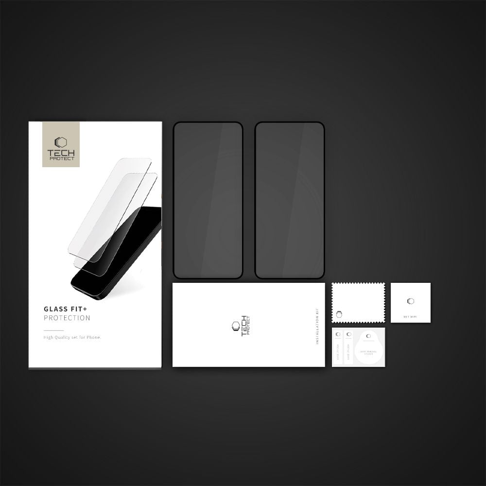 Tech - Protect Xiaomi Redmi Note 14 4G / Redmi Note 14 5G - Glass Fit+ 9H 0.3mm Tempered Glass Αντιχαρακτικό Γυαλί Οθόνης - 2 Τεμάχια - Διάφανα