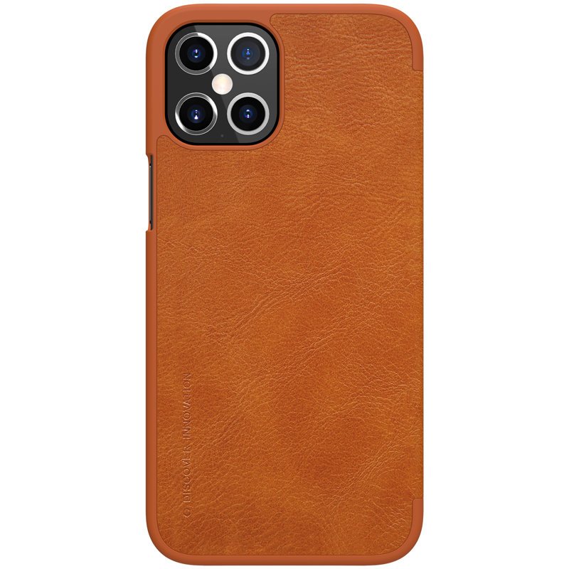 Nillkin iPhone 12 Pro Max Qin Leather Flip Book Case Θήκη Βιβλίο - Brown