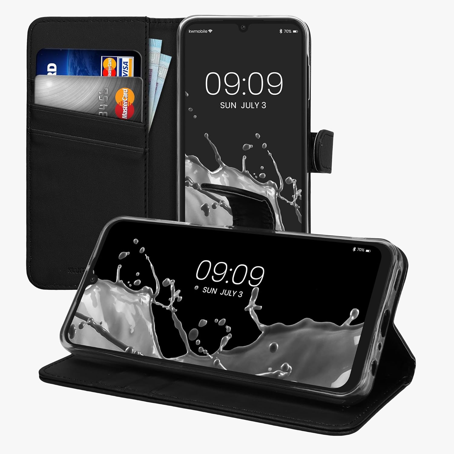 KW Samsung Galaxy A25 5G Θήκη Πορτοφόλι Stand - Black