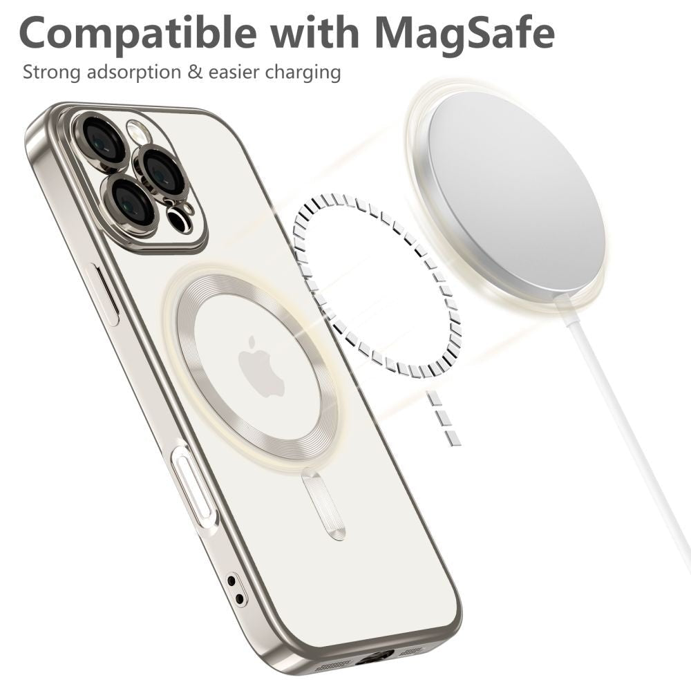 Tech - Protect iPhone 16 Pro Max MagFlex Θήκη Σιλικόνης TPU με MagSafe - Shiny Titanium