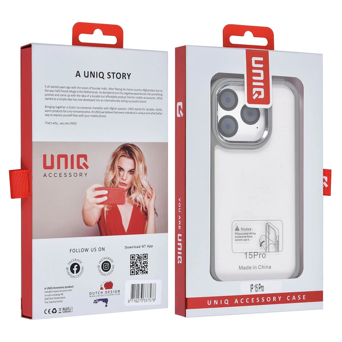 Tuniq iPhone 15 Pro - Σκληρή Θήκη με Πλαίσιο Σιλικόνης - Γκρι / Διάφανο
