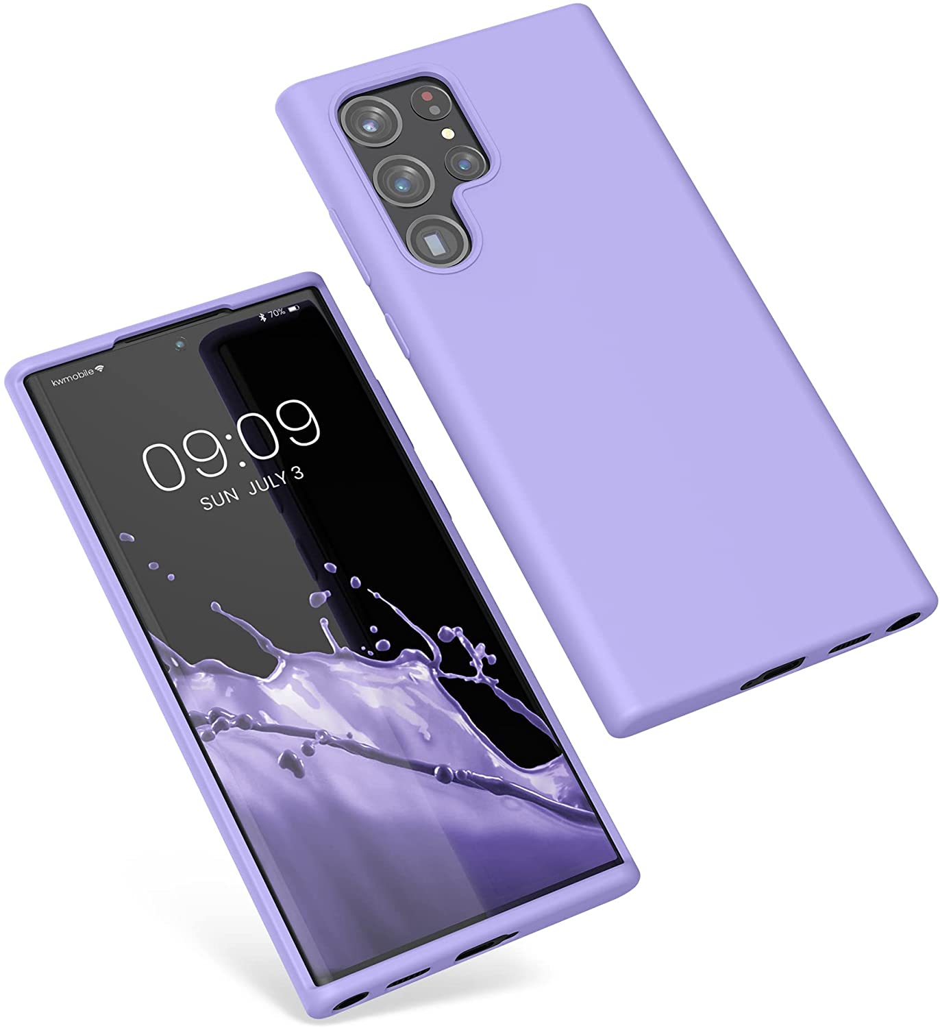 KW Samsung Galaxy S22 Ultra Θήκη Σιλικόνης Rubberized TPU - Lavender - 56765.108