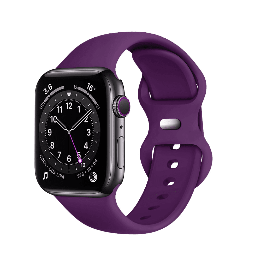 Techsuit W031 Λουράκι Apple Watch 4/5/6/7/8/9/10/11 - SE (1/2/3) - ULTRA (1/2/3) - 44/45/46/49mm Watchband Λαστιχένιο - Dark Purple