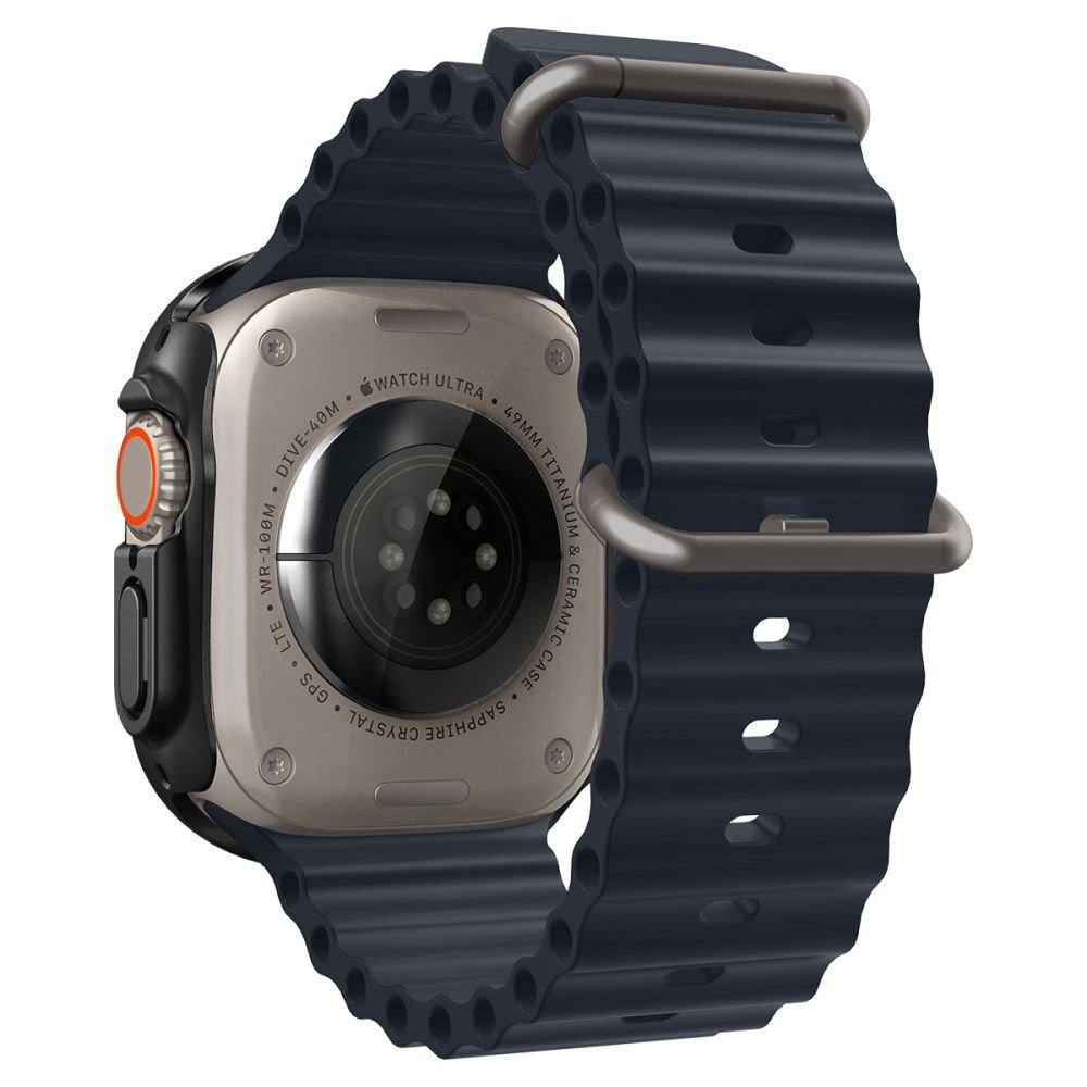 Spigen Θήκη Apple Watch Ultra (1/2/3) - 49mm Thin Fit 360 με Προστασία Οθόνης - Black