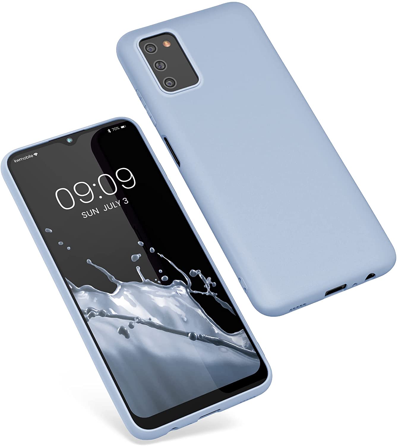 KW Samsung Galaxy A03s Θήκη Σιλικόνης TPU - Light Blue Matte - 56517.58