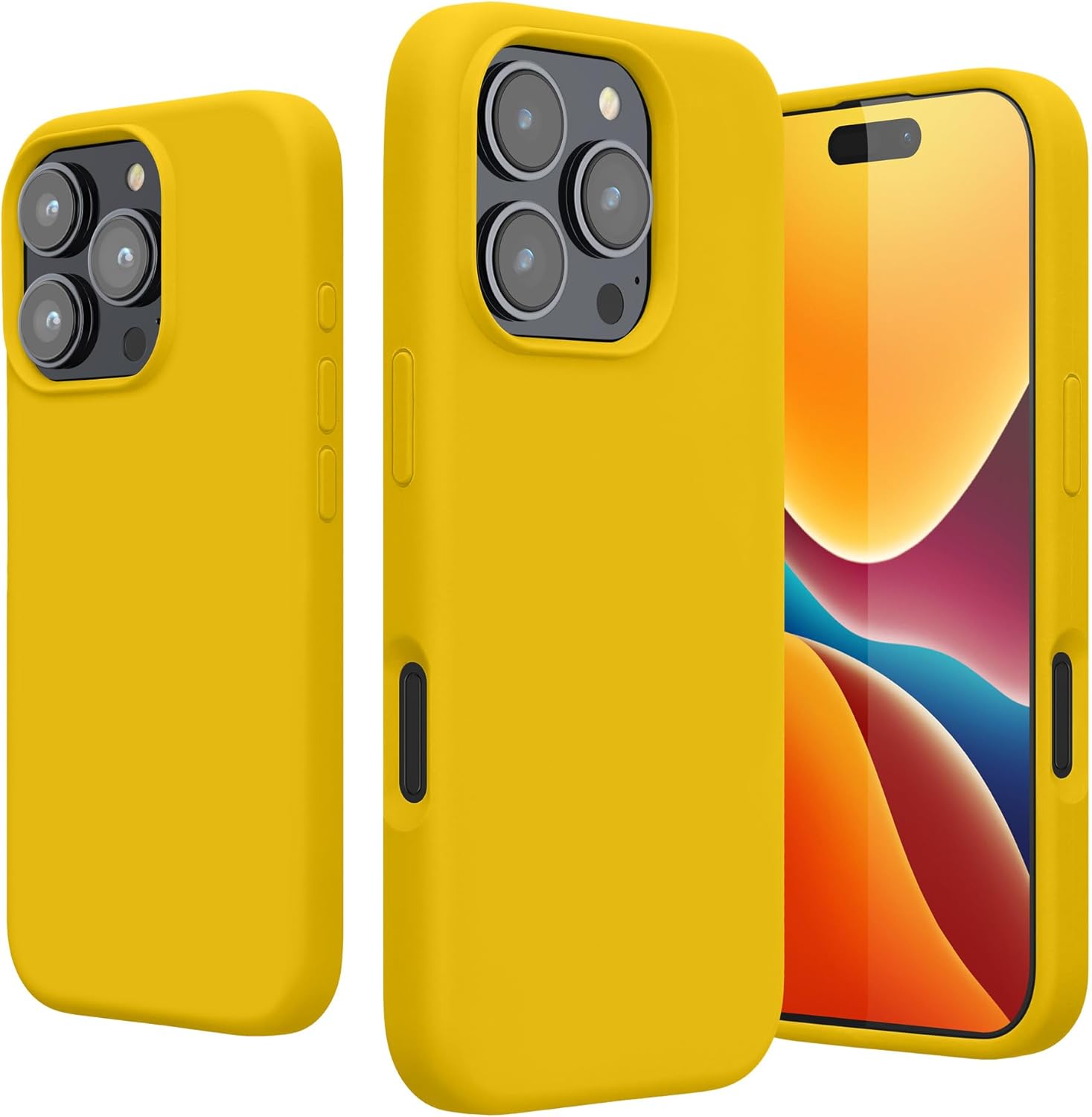 KW iPhone 16 Pro Max Θήκη Σιλικόνης Rubberized TPU - Radiant Yellow