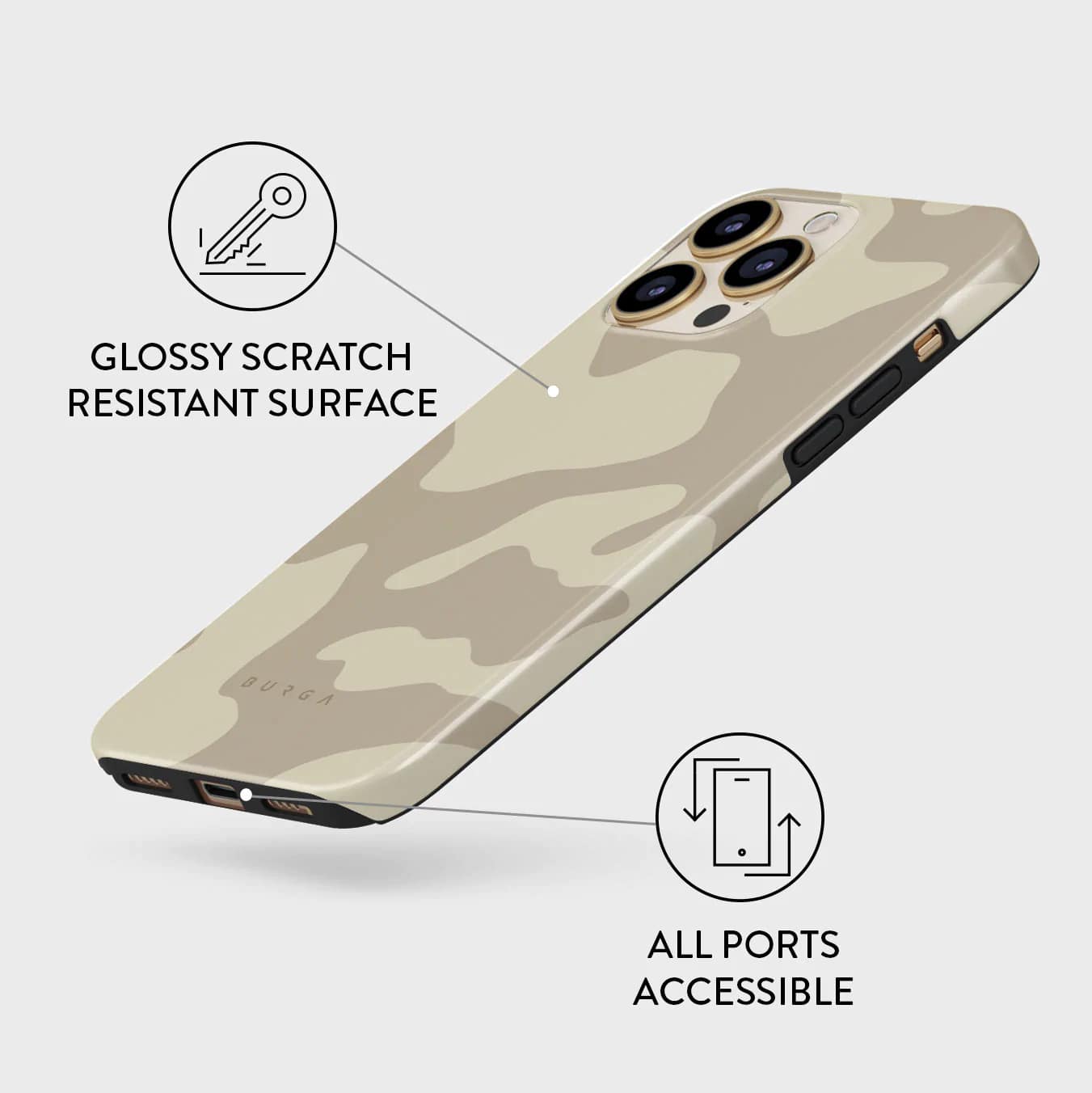 Burga iPhone 13 Pro Max Fashion Tough Σκληρή Θήκη - Dune