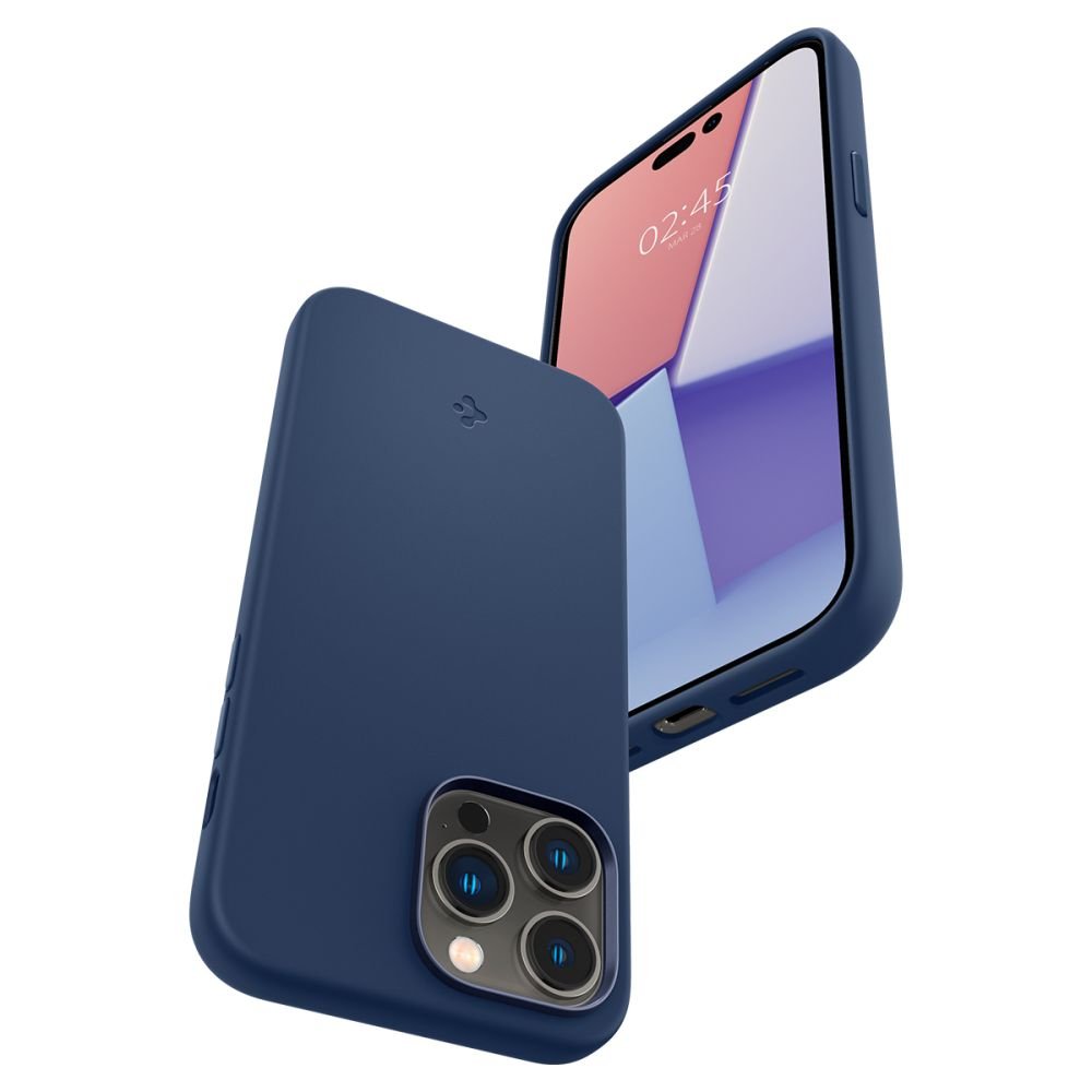 Spigen iPhone 14 Pro Max Silicone Fit Mag Θήκη Σιλικόνης με MagSafe - Navy Blue - ACS04847