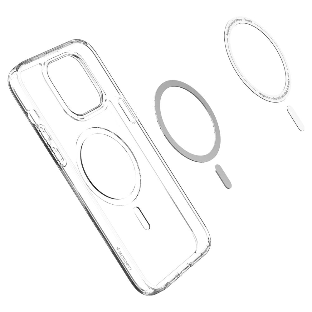 Spigen iPhone 14 Pro Ultra Hybrid Mag Σκληρή Θήκη με Πλαίσιο Σιλικόνης Και MagSafe - Deep Purple / Διάφανη