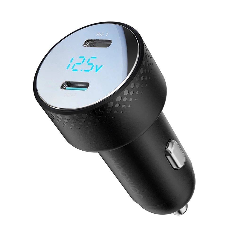Joyroom PD 70W QC 3.0 Φορτιστής Αυτοκινήτου Γρήγορης Φόρτισης με 2 Θύρες Type - C και Ψηφιακή Οθόνη LED - Black - JR - CCD02