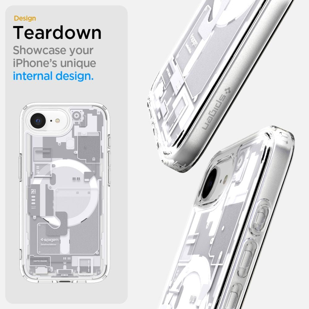 Spigen iPhone 16e Ultra Hybrid Mag Σκληρή Θήκη με Πλαίσιο Σιλικόνης Και MagSafe - Zero One White