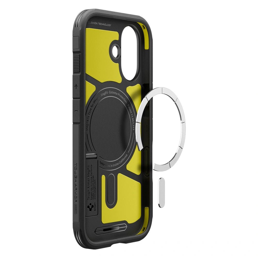 Spigen iPhone 17 - Tough Armor T Mag - MagSafe Σκληρή Θήκη με Πλαίσιο Σιλικόνης και Σταντ - Black