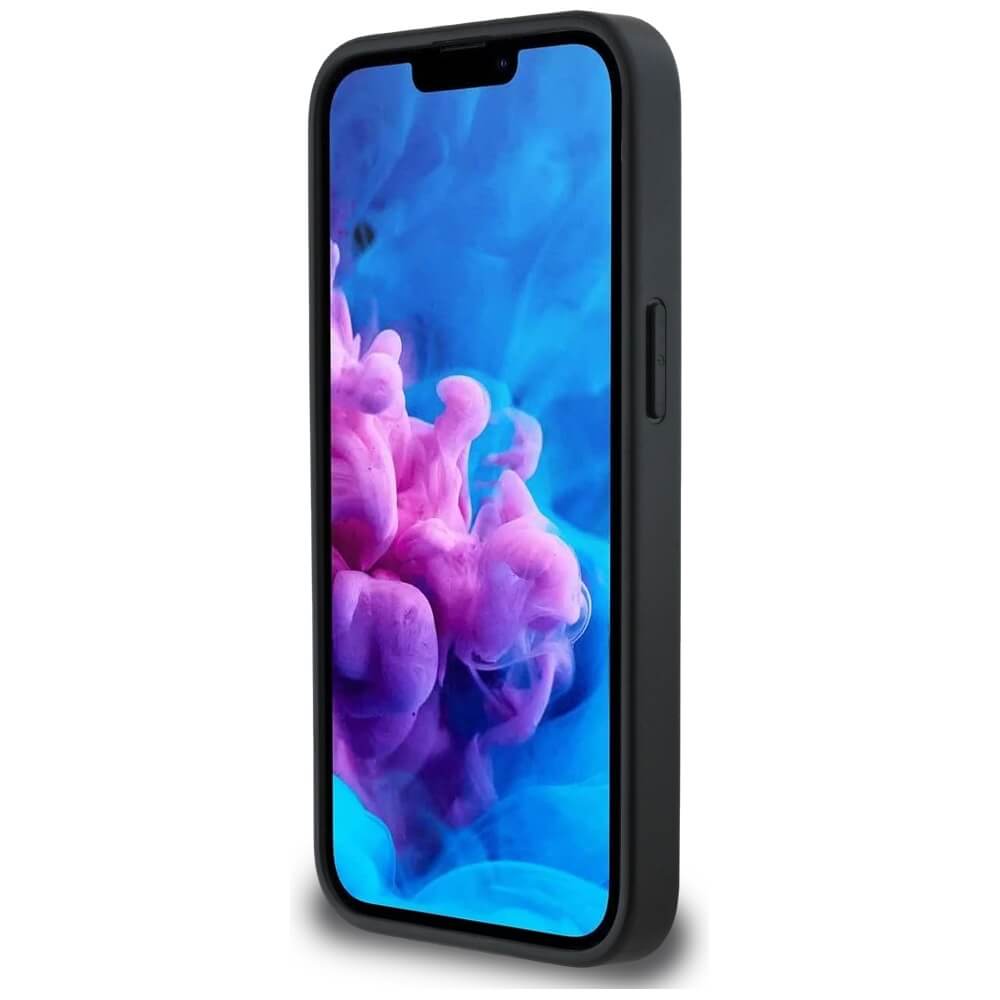 Karl Lagerfeld iPhone 16e - Monogram Karl Head Pin Σκληρή Θήκη με Επένδυση Συνθετικού Δέρματος - Black - KLHCPSE4PGKLKIPK