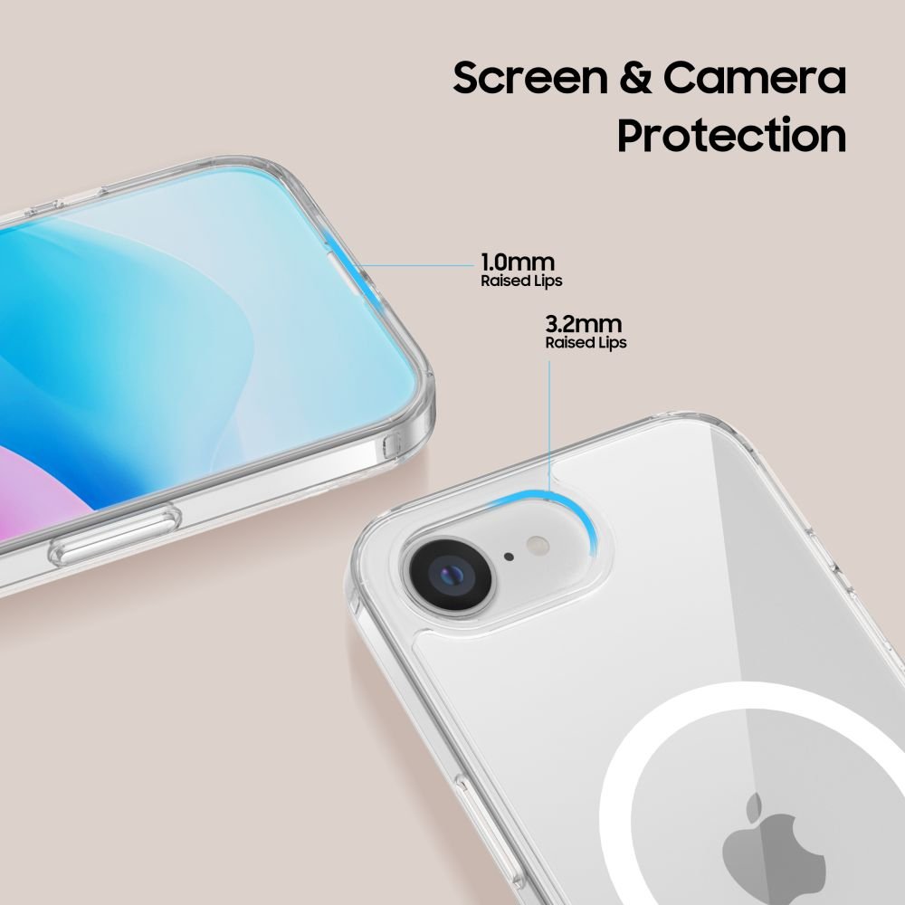 Tech - Protect iPhone 16e Flexair Hybrid MagSafe Σκληρή Θήκη με Πλαίσιο Σιλικόνης και MagSafe - Διάφανη