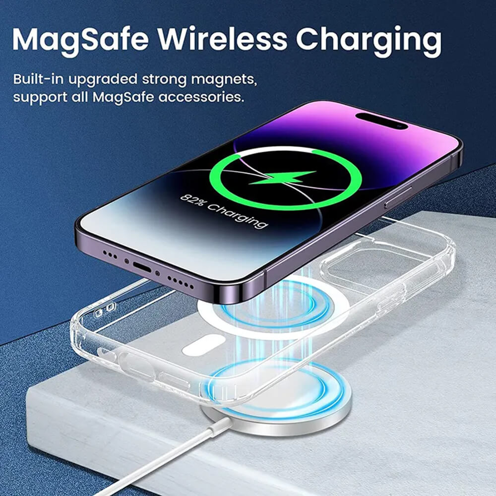 Techsuit iPhone 15 Pro Max - MagSafe Pro - Σκληρή Θήκη με Πλαίσιο Σιλικόνης - Transparent
