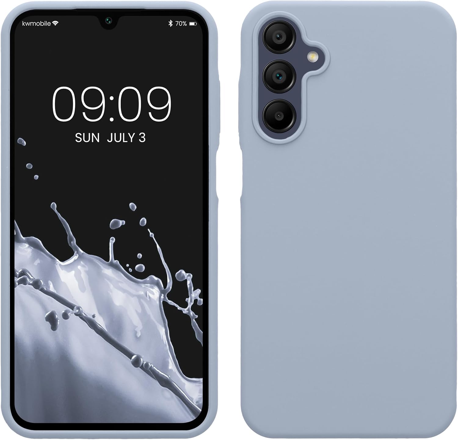 KW Samsung Galaxy A15 4G / A15 5G Θήκη Σιλικόνης Rubberized TPU - Matte Light Blue