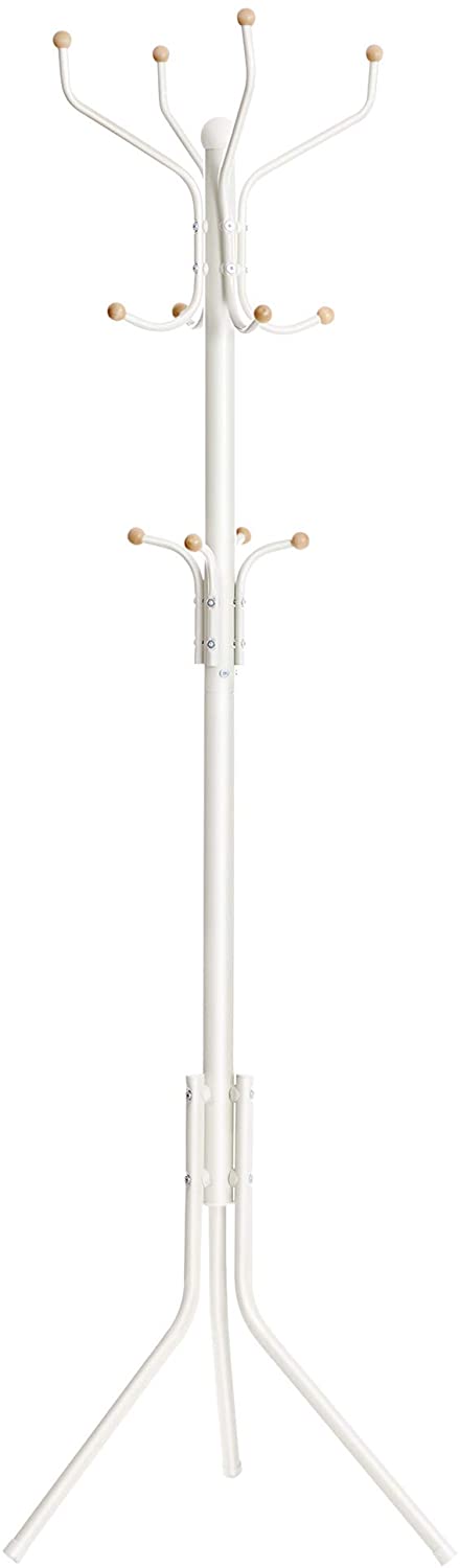Songmics Επιδαπέδια Μεταλλική Κρεμάστρα - 182 cm - White - RCR019W01V1