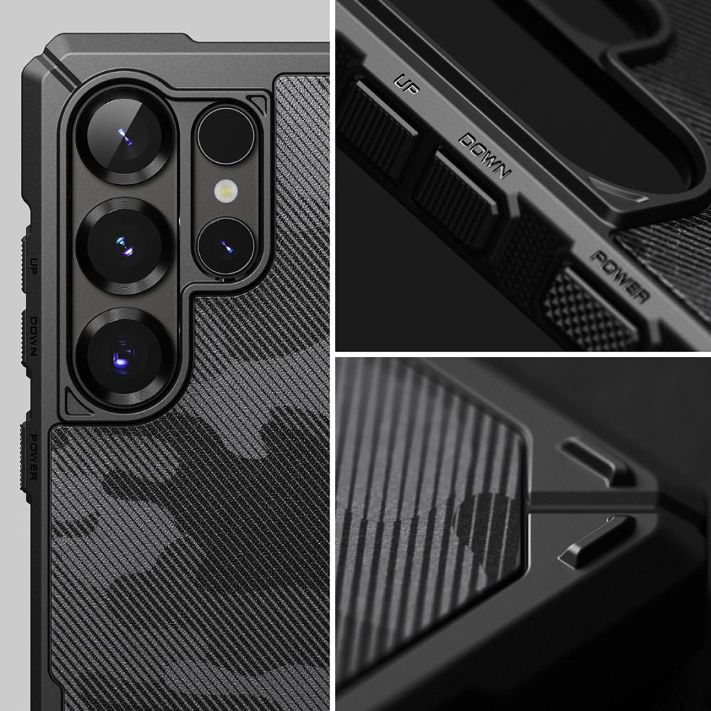 Ringke Samsung Galaxy S25 Ultra Rugged Gear Magnetic Σκληρή Θήκη TPU με MagSafe - Camo Black
