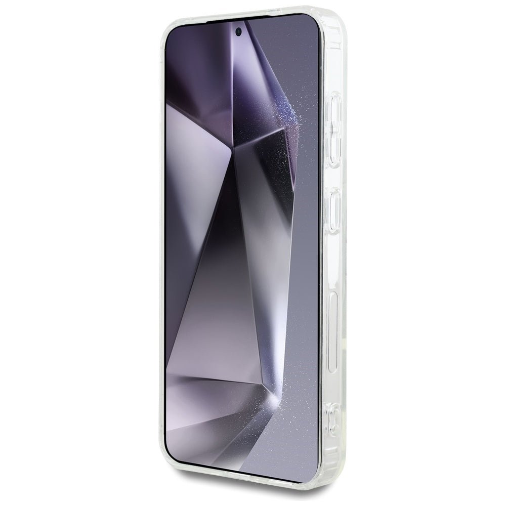 Karl Lagerfeld Samsung Galaxy S25 Plus - Button Karl and Choupette Heads Printed Logo - MagSafe Σκληρή Θήκη με Πλαίσιο Σιλικόνης - White - KLHMS25MHLSKCH