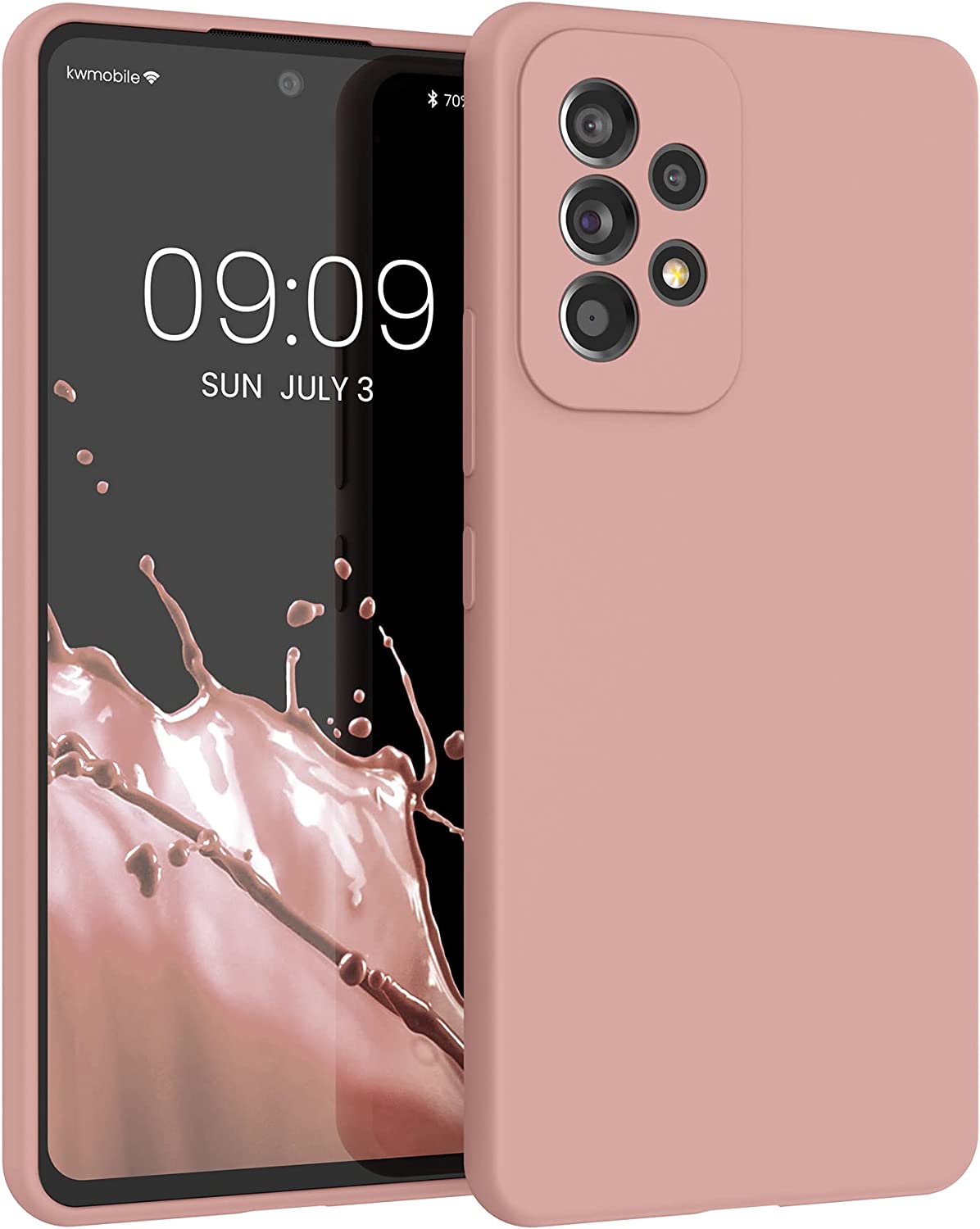 KW Samsung Galaxy A53 5G Θήκη Σιλικόνης Rubberized TPU - Οrange Clay - 57835.237