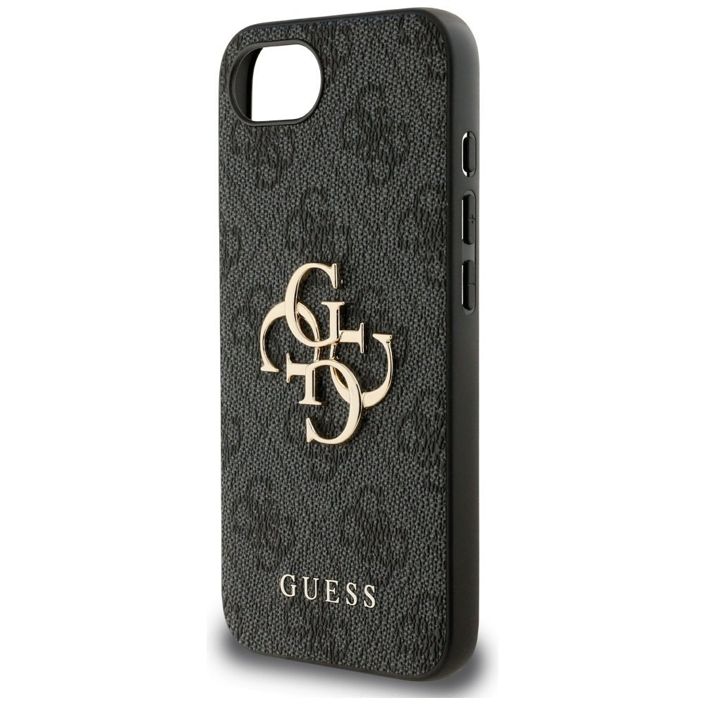 Guess iPhone 16e - 4G Big Logo - Θήκη με Επένδυση Συνθετικού Δέρματος - Black - GUHCPSE44GMGGR