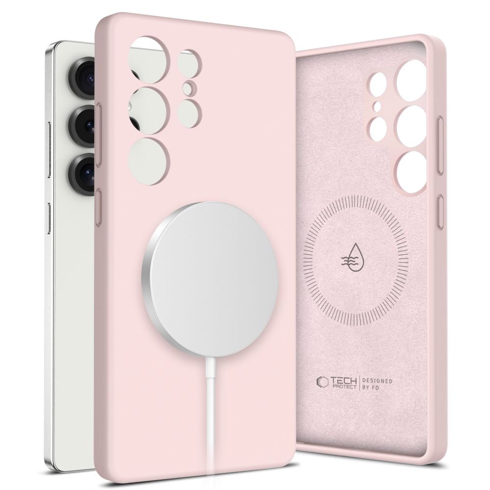 Tech - Protect Samsung Galaxy S25 Ultra Liquid Silicone - MagSafe Θήκη Σιλικόνης TPU - Pink Pearl