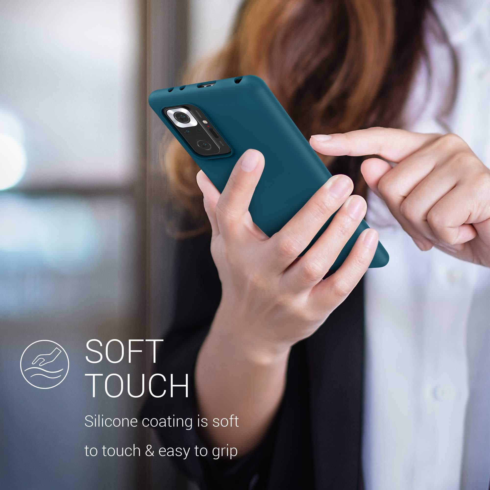 KW Xiaomi Redmi Note 10 Pro Θήκη Σιλικόνης Rubber TPU - Teal Matte - 54553.57