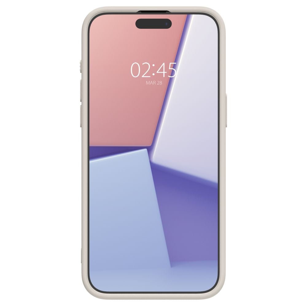 Spigen Cyrill iPhone 15 Pro Kajuk Mag Θήκη με Επένδυση Συνθετικού Δέρματος και MagSafe - Cream