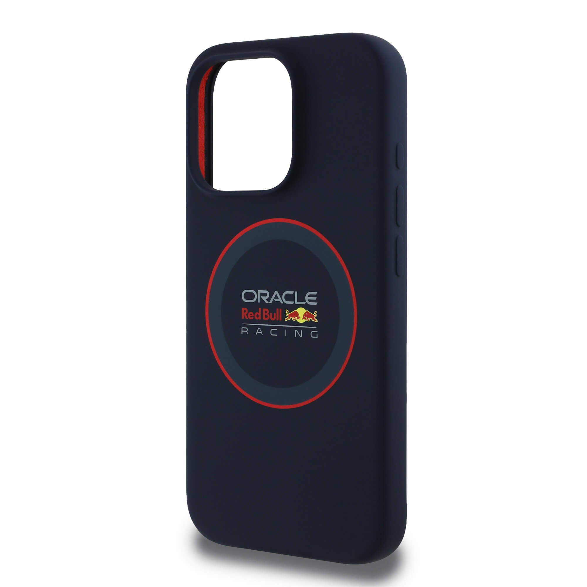 Red Bull iPhone 15 Pro Max - Silicone Red Ring - MagSafe Σκληρή Θήκη με Πλαίσιο Σιλικόνης - Navy - RBHMP15X24SIILVR