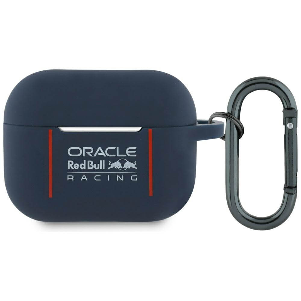Red Bull AirPods Pro 2 Θήκη από Σκληρό Πλαστικό και Σιλικόνη - Silicone Logo and Lines - Navy Blue