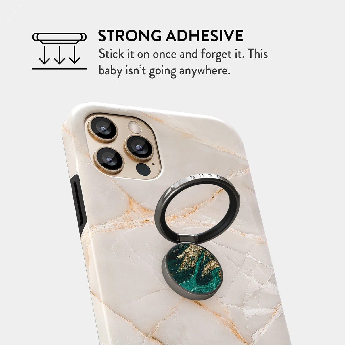 Burga Ring Holder - Δαχτυλίδι Συγκράτησης Κινητού - Βάση Στήριξης - Gunmetal - Emerald Pool