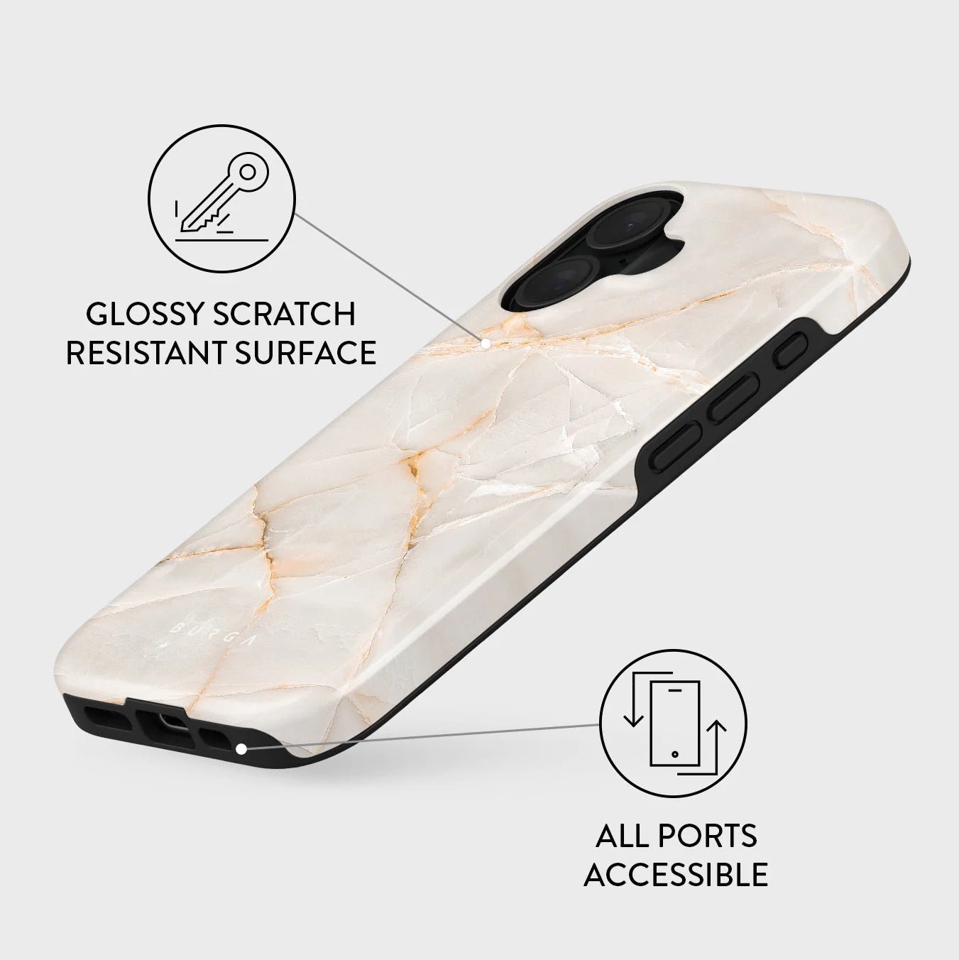 Burga iPhone 16 Fashion Tough MagSafe Σκληρή Θήκη με MagSafe - Vanilla Sand
